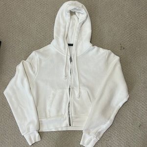 Brandy Melville White Crystal Hoodie